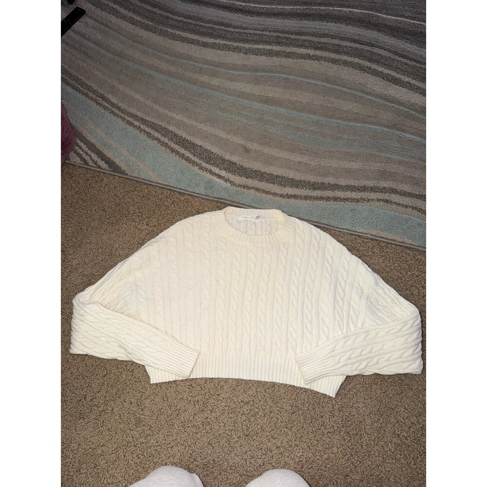 Altar'd State Cozy Long Sleeve Crop Sweater Medium